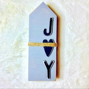 JOY Decor plaque piece gray black new